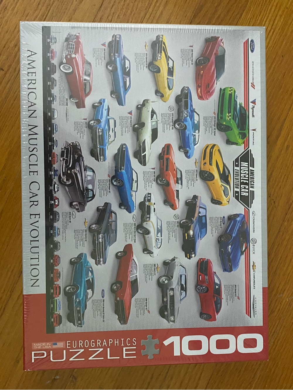 American Muscle Car Evolution 1000-Piece Puzzle - Multicolor